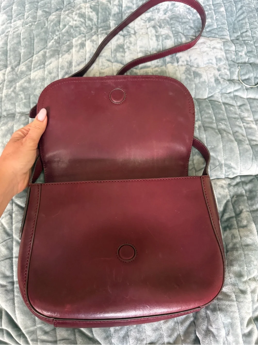 Frye structured burgundy